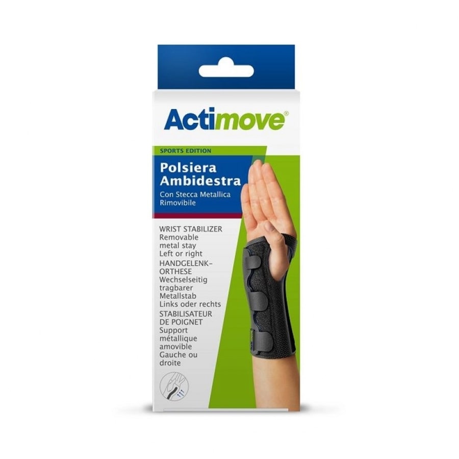 ACTIMOVE SPORTS EDITION POLSIERA AMBIDESTRA CON STECCA METALLICA RIMOVIBILE M - Farmacia Artemisia di Montecuollo Dott. Angelo snc