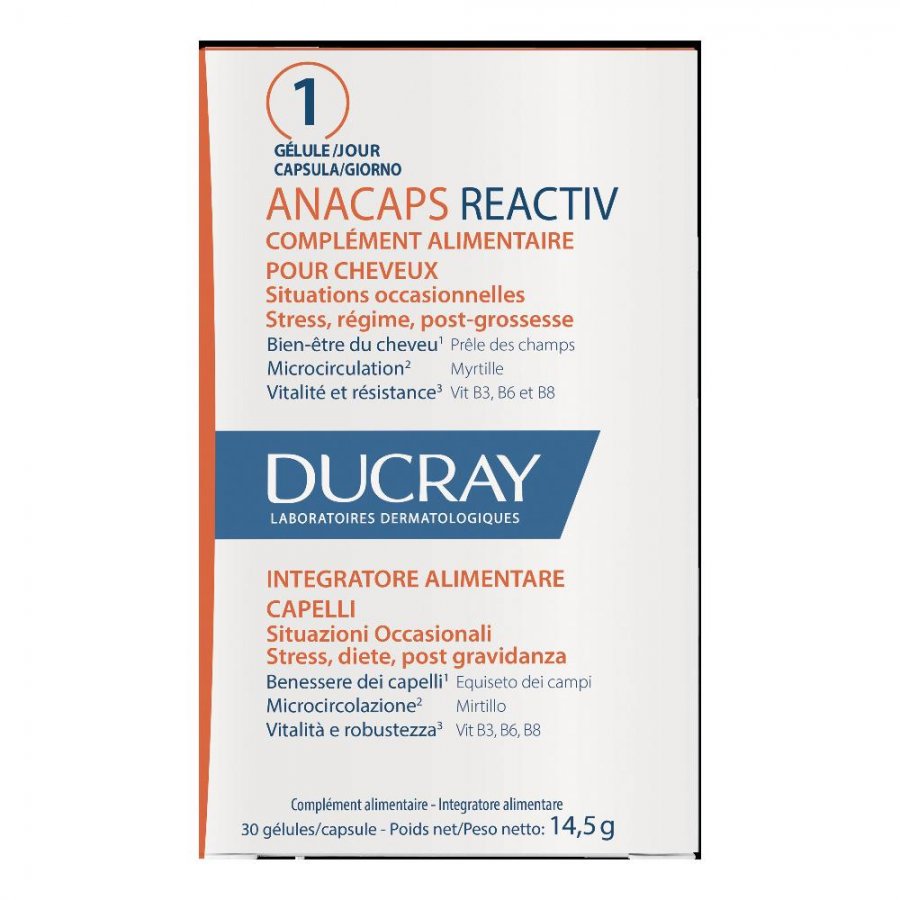 ANACAPS REACTIV CAPELLI SITUAZIONE OCCASIONALE 30 CAPSULE - Farmacia Artemisia di Montecuollo Dott. Angelo snc