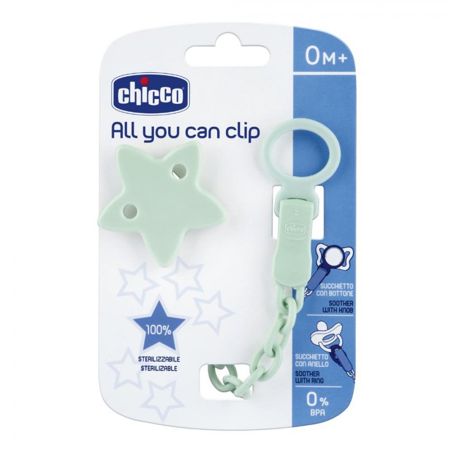 CHICCO CLIP UNIVERSALE VERDE - Farmacia Artemisia di Montecuollo Dott. Angelo snc