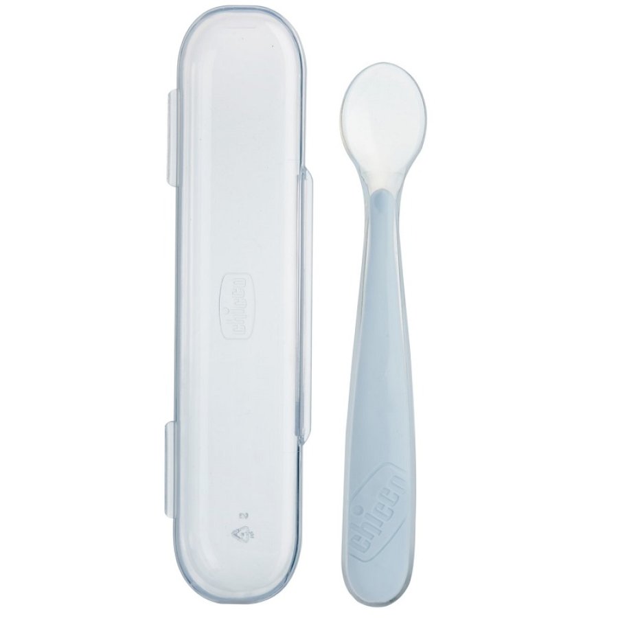 CHICCO CUCCHIAIO SILICONE CON CASE GRIGIO 6 MESI+ - Farmacia Artemisia di Montecuollo Dott. Angelo snc