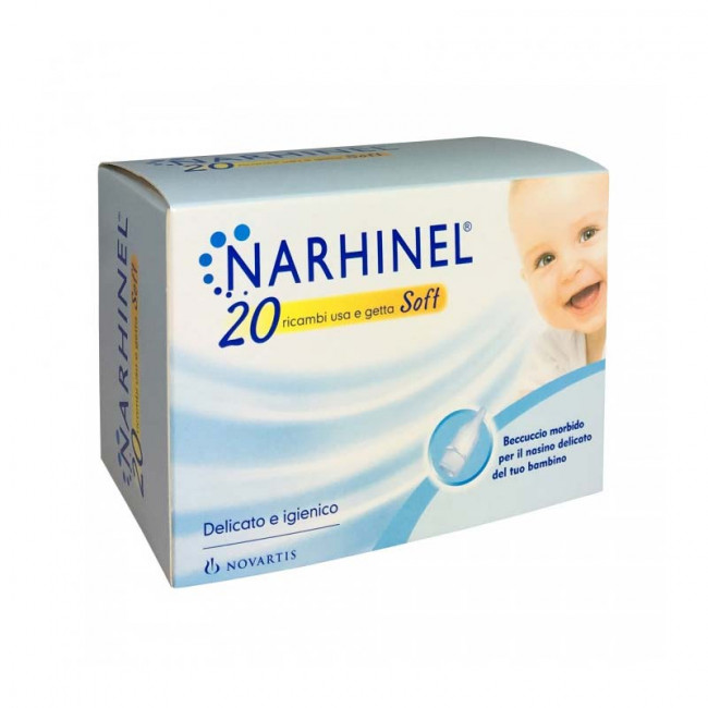 RICARICA USA E GETTA PER ASPIRATORE NASALE NARHINEL 20 PEZZIUSA E GETTA SOFT - Farmacia Artemisia di Montecuollo Dott. Angelo snc