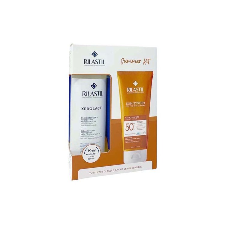 RILASTIL SUN SYSTEM LATTE VELLUTATO 250 ML + XEROLACT OLIO 250 ML - Farmacia Artemisia di Montecuollo Dott. Angelo snc