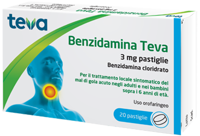 BENZIDAMINA TEVA*20PASTL 3MG - Farmacia Artemisia di Montecuollo Dott. Angelo snc