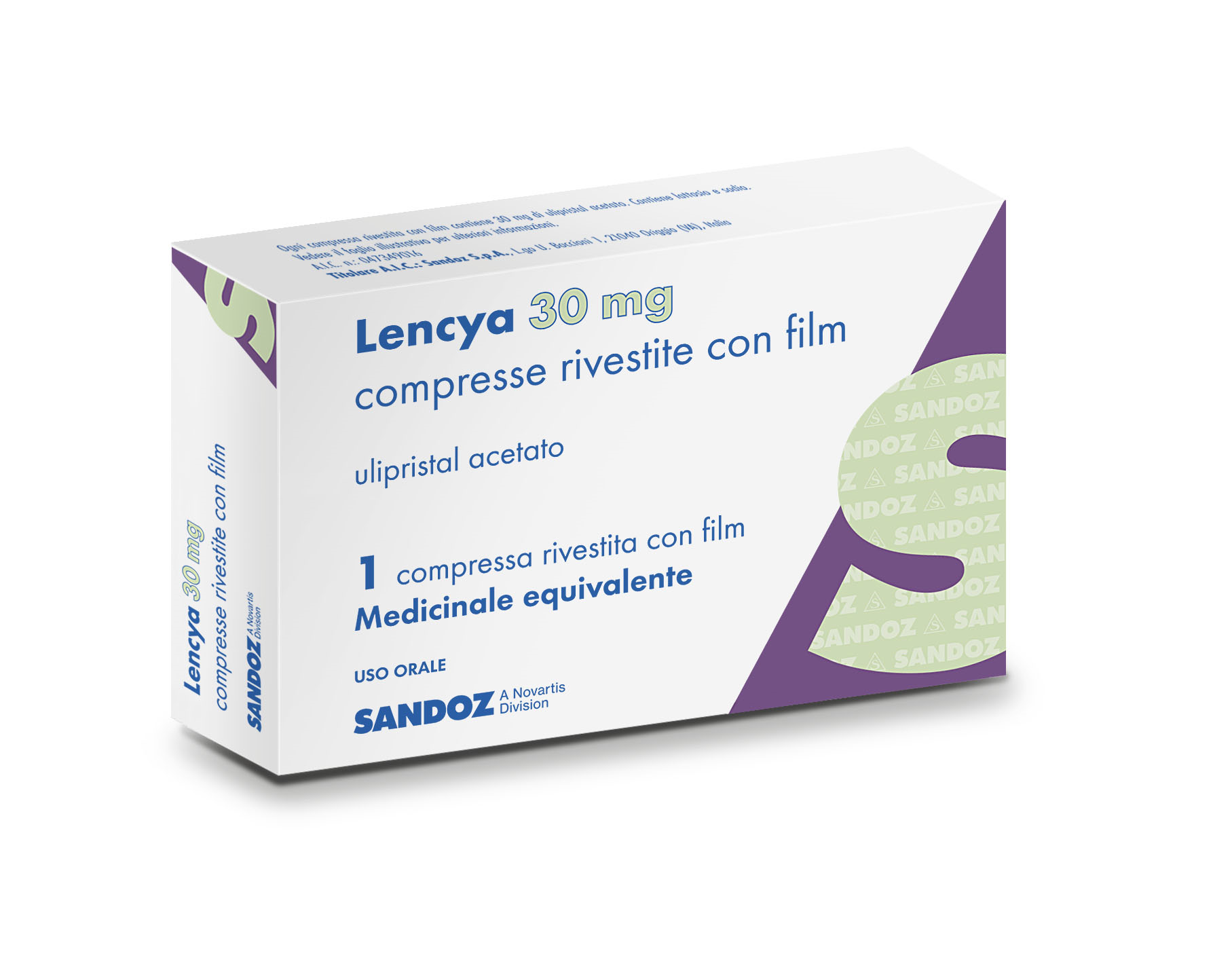 LENCYA*1CPR RIV 30MG - Farmacia Artemisia di Montecuollo Dott. Angelo snc