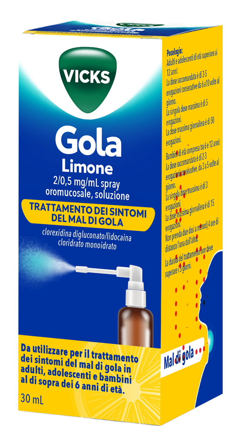 VICKS GOLA*SPR 30ML 2MG+0,5MG - Farmacia Artemisia di Montecuollo Dott. Angelo snc