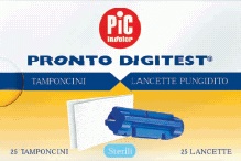 LANCETTE PUNGIDITO PIC DIGITEST GAUGE 28 25 PEZZI + 25 TAMPONCINI ASSORBENTI - Farmacia Artemisia di Montecuollo Dott. Angelo snc