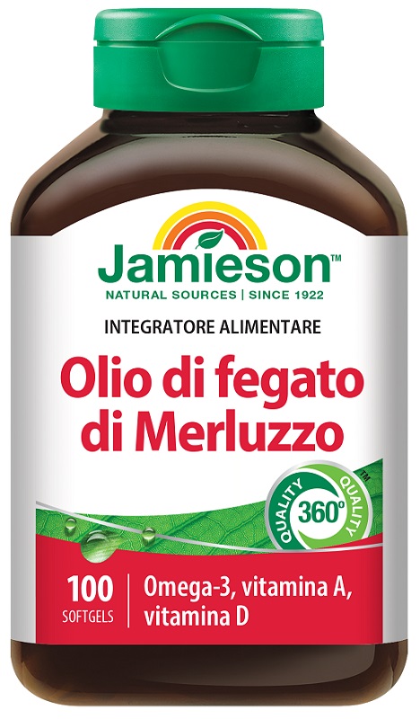 JAMIESON OLIO DI FEGATO DI MERLUZZO 100 PERLE - Farmacia Artemisia di Montecuollo Dott. Angelo snc