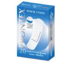 CEROTTO PRONTEX WHITE STRIPS IN TESSUTO NON TESSUTO BIANCO STERILE SCATOLA 20 CEROTTI MEDI - Farmacia Artemisia di Montecuollo Dott. Angelo snc