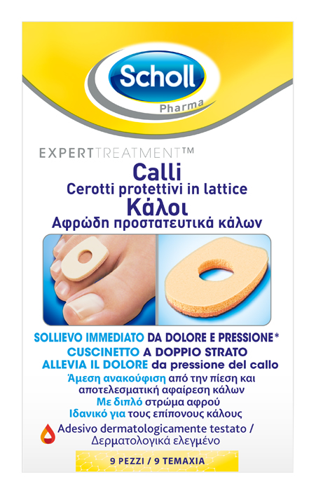 CEROTTO PROTETTIVO PER CALLI SCHOLL IN LATTICE 9 PEZZI - Farmacia Artemisia di Montecuollo Dott. Angelo snc