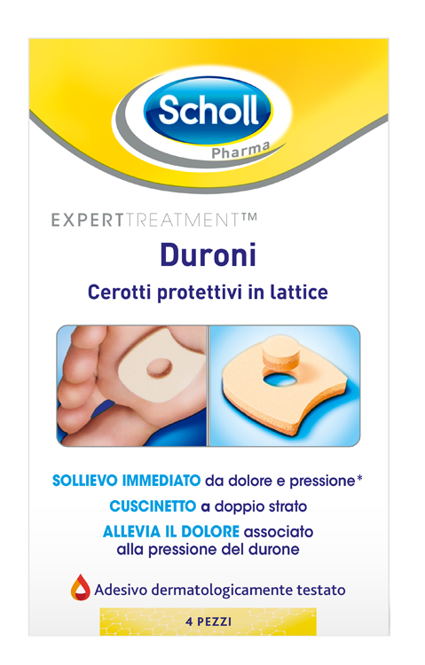CEROTTO PROTETTIVO PER DURONI SCHOLL IN LATTICE 4 PEZZI - Farmacia Artemisia di Montecuollo Dott. Angelo snc