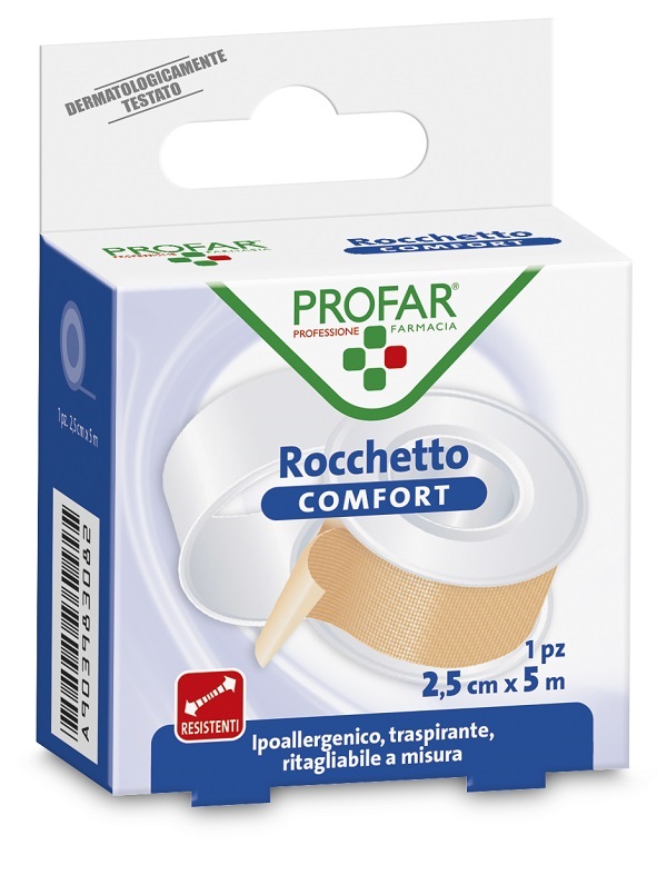 CEROTTO ROCCHETTO IN TELA COMFORT CM 2,5X5 M PROFAR - Farmacia Artemisia di Montecuollo Dott. Angelo snc