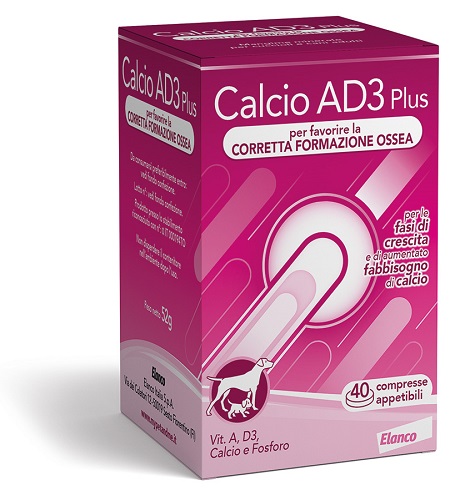 CALCIO AD3 PLUS 40 COMPRESSE APPETIBILI - Farmacia Artemisia di Montecuollo Dott. Angelo snc