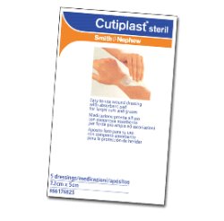 MEDICAZIONE CUTIPLAST STERIL ADESIVA SUPPORTO IN TNT ADESIVO POLIACRILATO IPOLLERGENICO TAMPONE NON ADERENTE 7,2X5 CM 5 PEZZI - Farmacia Artemisia di Montecuollo Dott. Angelo snc