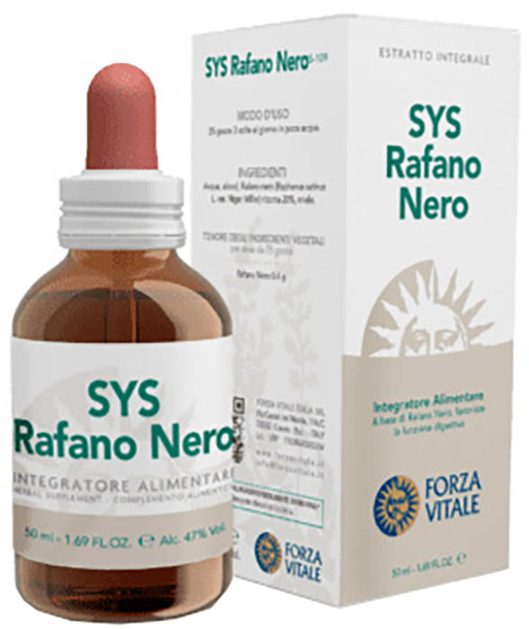 SYS RAFANO NERO GOCCE 50 ML - Farmacia Artemisia di Montecuollo Dott. Angelo snc