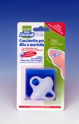 CUSCINETTO PER DITA A MARTELLO REALIZZATO IN GEL DI SILICONEBIANCO SEMITRASPARENTE SAGOMATA PER PROTEGGERE E DISTENDERE LE DITA CONTRATTE IGIENEPIEDE 2 PEZZI - Farmacia Artemisia di Montecuollo Dott. Angelo snc