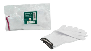 GUANTO DI FILO COTONE 100% BIANCO PER ALLERGIE DERMATOLOGICHE 7 1 PAIO - Farmacia Artemisia di Montecuollo Dott. Angelo snc