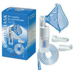 KIT COMPLETO PRONTEX RAPID MASK PER AEROSOLTERAPIA CON AMPOLLA PLASTICA +MASCHERA PER ADULTI +TUBO PRESSIONE +ACCESSORIO NASALE +BOCCHERUOLA - Farmacia Artemisia di Montecuollo Dott. Angelo snc