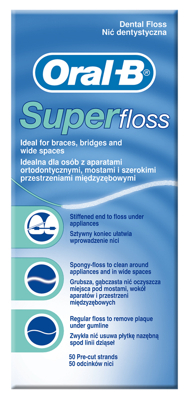 ORALB SUPERFLOSS FILO INTERDENTALE 50 FILI - Farmacia Artemisia di Montecuollo Dott. Angelo snc