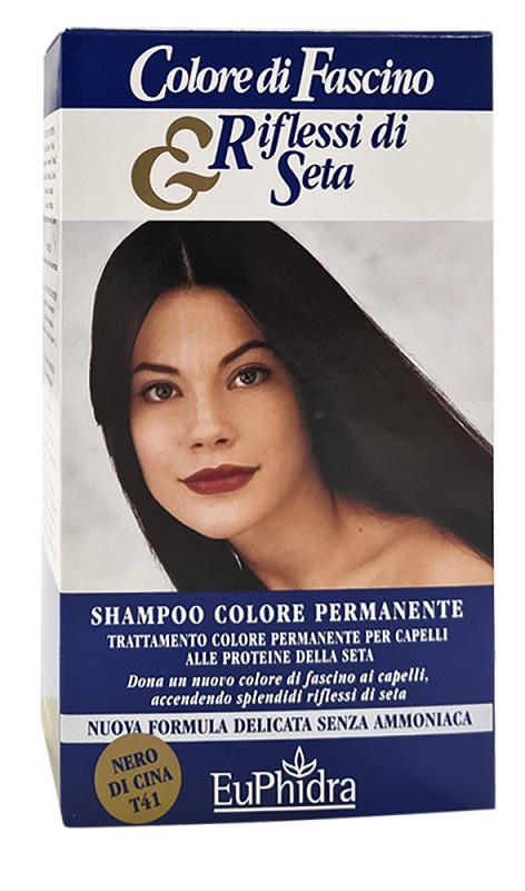 EUPHIDRA COLORE DI FASCINO & RIFLESSI DI SETA SHAMPOO COLORE PERMANENTE 41 NERO DI CINA 120 ML - Farmacia Artemisia di Montecuollo Dott. Angelo snc