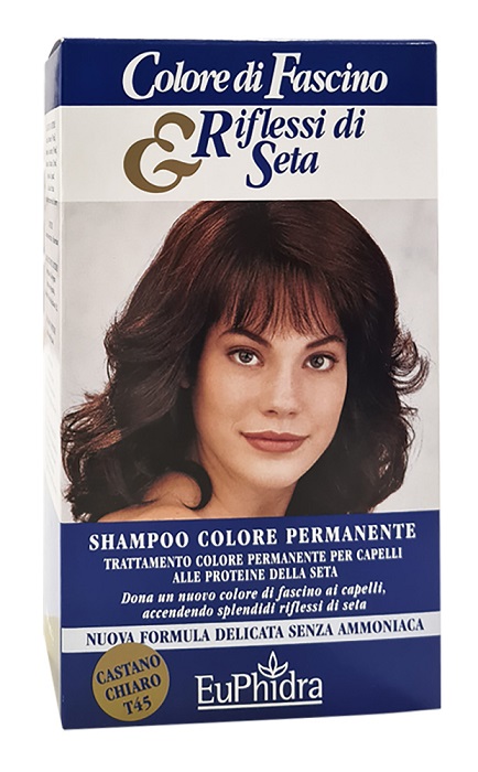 EUPHIDRA COLORE DI FASCINO & RIFLESSI DI SETA SHAMPOO COLORE PERMANENTE 45 CASTANO CHIARO 120 ML - Farmacia Artemisia di Montecuollo Dott. Angelo snc