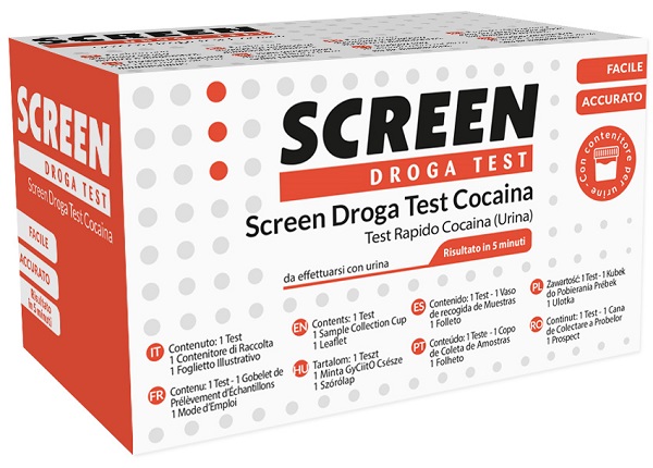 SCREEN DROGA TEST COCAINA TEST ANTIDROGA CON CONTENITORE URINA - Farmacia Artemisia di Montecuollo Dott. Angelo snc