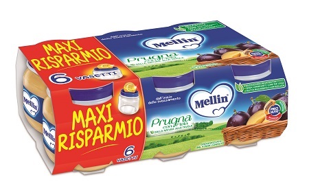 MELLIN OMOGENEIZZATO PRUGNA MELA 100 G 6 PEZZI - Farmacia Artemisia di Montecuollo Dott. Angelo snc