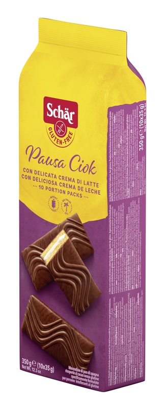 SCHAR PAUSA CIOK MERENDINE DI PAN DI SPAGNA CON CREMA DI LATTE 10 PEZZI DA 35 G - Farmacia Artemisia di Montecuollo Dott. Angelo snc