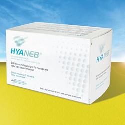 SOLUZIONE IPERTONICA DA NEBULIZZARE HYANEB SODIO CLORURO 7%  ACIDO IALURONICO 0,1% 30 FIALE 5 ML - Farmacia Artemisia di Montecuollo Dott. Angelo snc