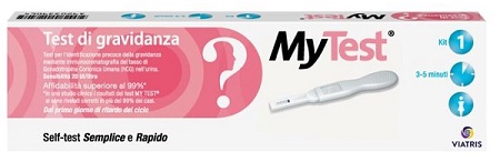TEST DI GRAVIDANZA RAPIDO HCG MYTEST 1 PEZZO - Farmacia Artemisia di Montecuollo Dott. Angelo snc