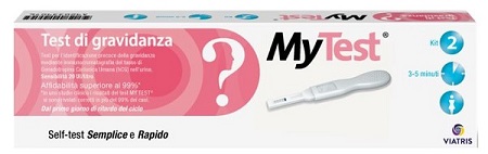 TEST DI GRAVIDANZA RAPIDO HCG MYTEST 2 PEZZI - Farmacia Artemisia di Montecuollo Dott. Angelo snc
