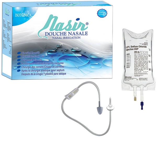 NASIR DOCCIA NASALE CON SOLUZIONE FISIOLOGICA ISOTONICA 6 SACCHE 500 ML + 1 BLISTER - Farmacia Artemisia di Montecuollo Dott. Angelo snc