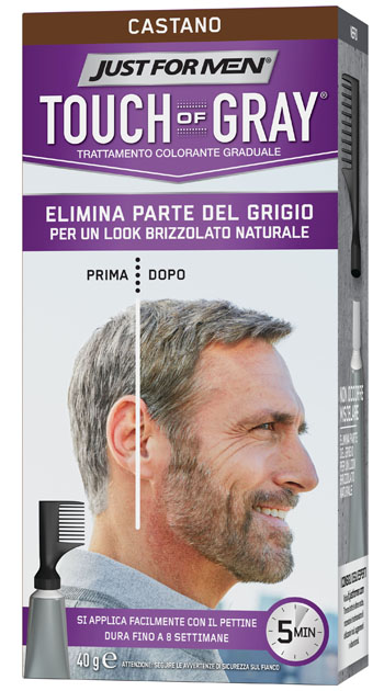 JUST FOR MEN TOUCH OF GRAY CASTANO 40 G - Farmacia Artemisia di Montecuollo Dott. Angelo snc