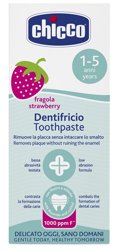 CHICCO DENTIFRICIO FRAGOLA 50 ML 12M+ CON FLUORO - Farmacia Artemisia di Montecuollo Dott. Angelo snc