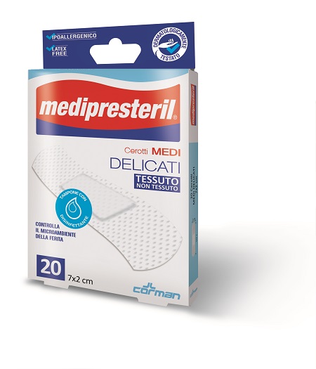 CEROTTO MEDIO MEDIPRESTERIL DELICATO TNT 7X2CM 20 PEZZI - Farmacia Artemisia di Montecuollo Dott. Angelo snc