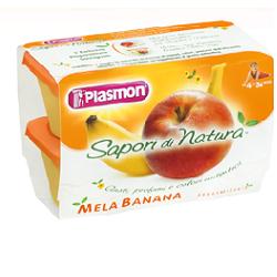 PLASMON SAPORI DI NATURA OMOGENEIZZATO MELA E BANANA 100 G X 4 PEZZI - Farmacia Artemisia di Montecuollo Dott. Angelo snc
