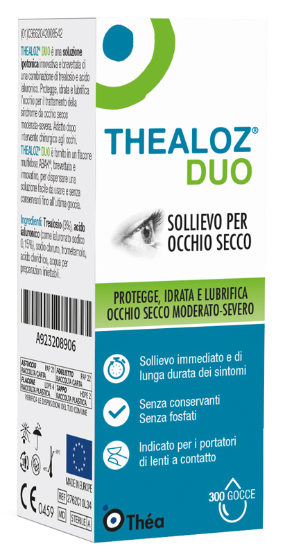 THEALOZ DUO SOLUZIONE OCULARE FLACONE 10 ML - Farmacia Artemisia di Montecuollo Dott. Angelo snc