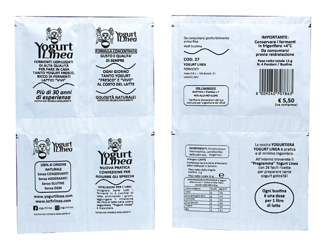 YOGURT LINEA FERMENTI LIOFILIZZATI 4 BUSTINE DA 6,5 G - Farmacia Artemisia di Montecuollo Dott. Angelo snc