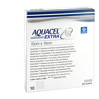 AQUACEL AG EXTRA MEDICAZIONE CON IONI ARGENTO 10X10 CM 10 PEZZI - Farmacia Artemisia di Montecuollo Dott. Angelo snc