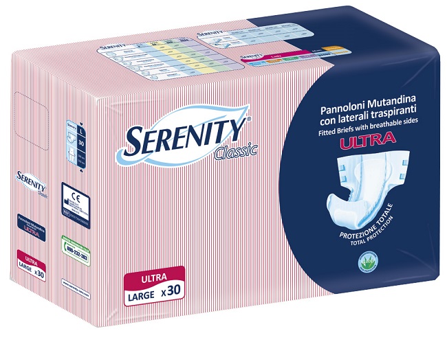 PANNOLONE A MUTANDINA SERENITY CLASSIC ULTRA ALOE LARGE 30 PEZZI - Farmacia Artemisia di Montecuollo Dott. Angelo snc