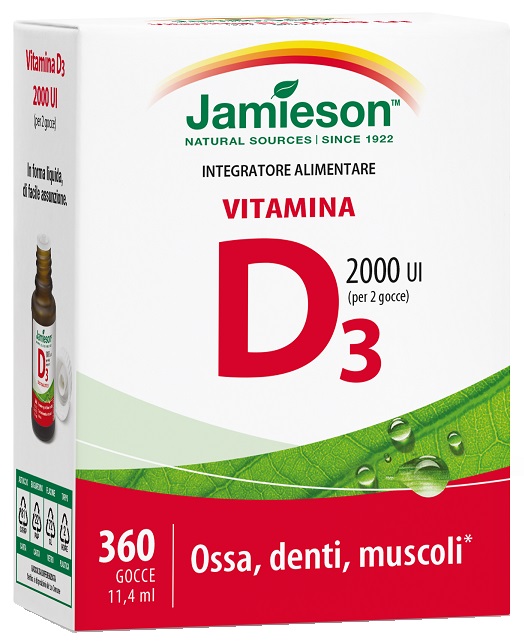 JAMIESON VITAMINA D GOCCE 11,4 ML - Farmacia Artemisia di Montecuollo Dott. Angelo snc