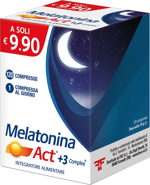 MELATONINA ACT +3 COMPLEX 120 COMPRESSE - Farmacia Artemisia di Montecuollo Dott. Angelo snc