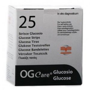 STRISCE MISURAZIONE GLICEMIA OGCARE 25 PEZZI - Farmacia Artemisia di Montecuollo Dott. Angelo snc
