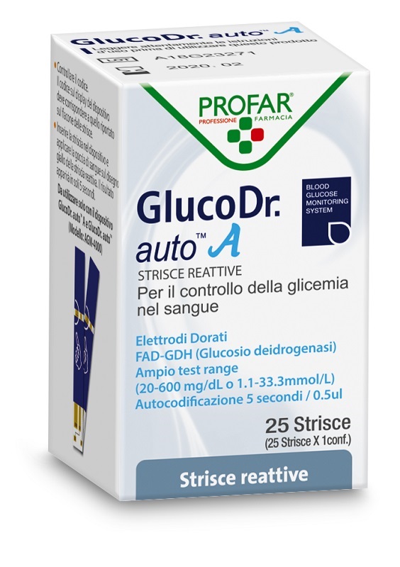 GLUCO DR AUTO GLICEMIA 25 STRISCE PROFAR - Farmacia Artemisia di Montecuollo Dott. Angelo snc