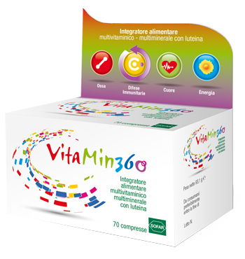 VITAMIN 360 MULTIVITAMINICO MULTIMINERALE 70 COMPRESSE ASTUCCIO 93,10 G - Farmacia Artemisia di Montecuollo Dott. Angelo snc