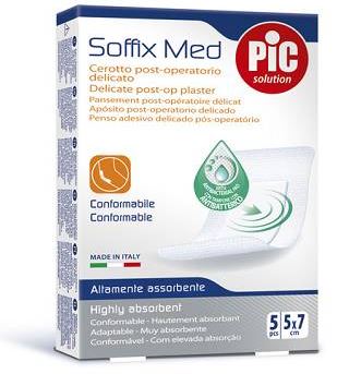 CEROTTO PIC SOFFIX MED IN TNT CON TAMPONE CENTRALE ASSORBENTE STERILE MONOUSO 5X7 CM ANTIBATTERICO 5 PEZZI - Farmacia Artemisia di Montecuollo Dott. Angelo snc