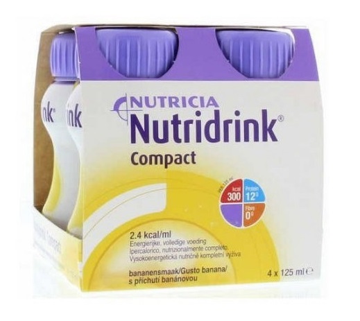 NUTRICIA NUTRIDRINK COMPACT GUSTO BANANA 4 BOTTIGLIE DA 125 ML - Farmacia Artemisia di Montecuollo Dott. Angelo snc