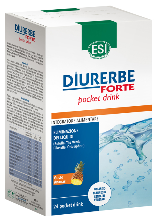 ESI DIURERBE FORTE POCKET DRINK ANANAS 24 X 20 ML - Farmacia Artemisia di Montecuollo Dott. Angelo snc