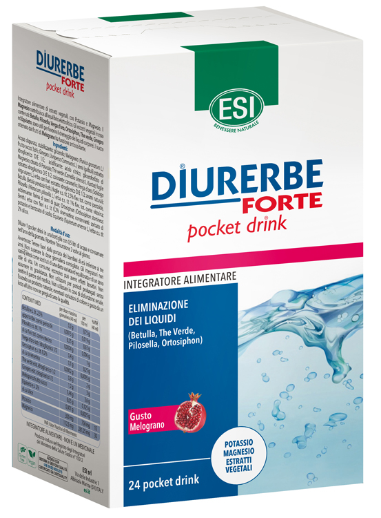 ESI DIURERBE FORTE POCKET DRINK MELOGRANO 24 X 20 ML - Farmacia Artemisia di Montecuollo Dott. Angelo snc