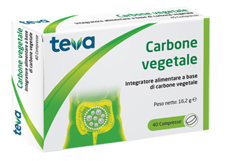 CARBONE VEGETALE TEVA 40 COMPRESSE 16,2 G - Farmacia Artemisia di Montecuollo Dott. Angelo snc
