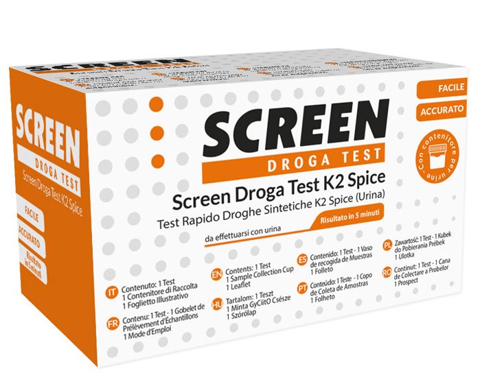 SCREEN DROGA TEST K2 SPICE/URINA TEST ANTIDROGA CON CONTENITORE URINA - Farmacia Artemisia di Montecuollo Dott. Angelo snc